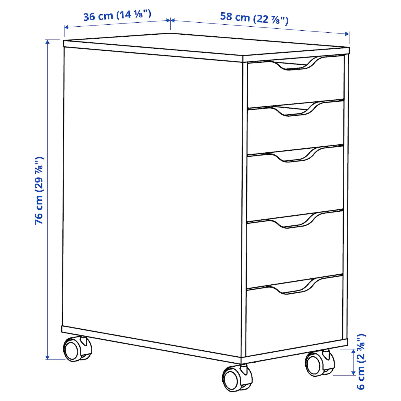 Best Sale 🤩 IKEA ALEX Drawer Unit On Casters Blackbrown 14 1/8x29 7/8 " ⭐ 4 Best Sale 🤩 IKEA ALEX Drawer Unit On Casters Blackbrown 14 1/8x29 7/8 " ⭐ - Image 4