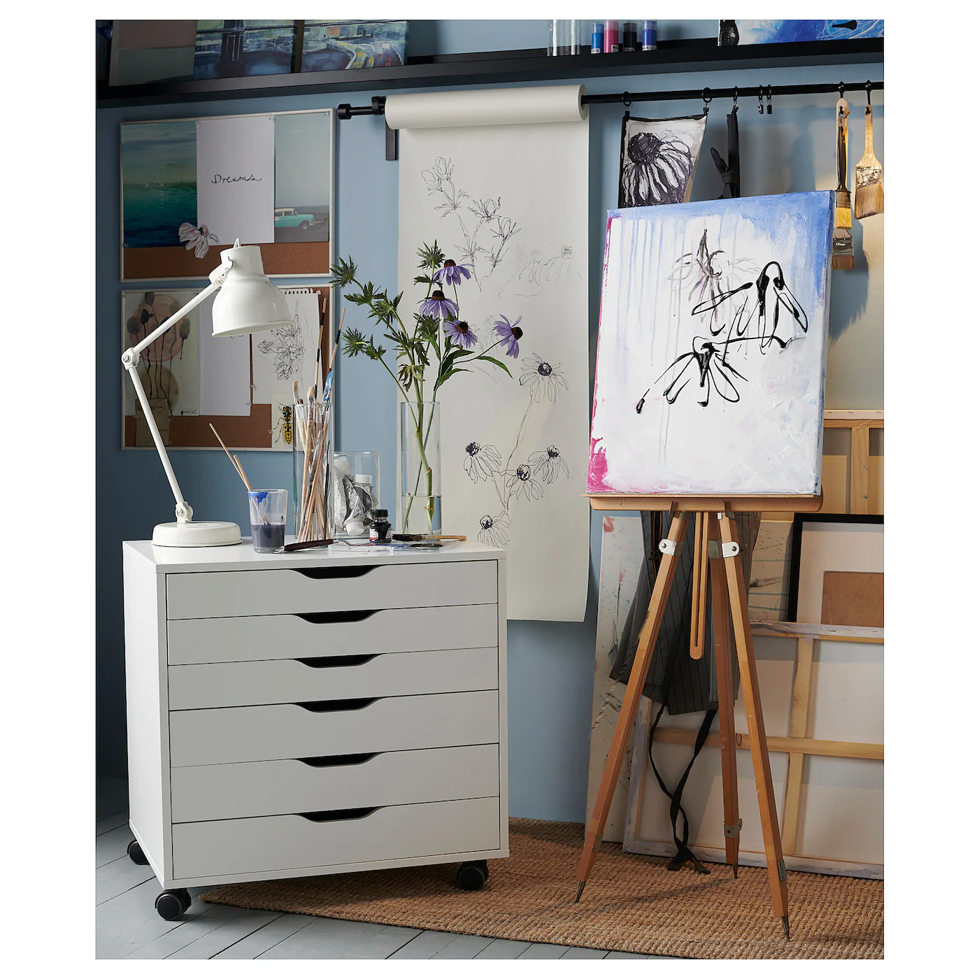 Discount ๐คฉ IKEA ALEX Drawer Unit On Casters White 26 3/8x26 " ๐ 3 Discount ๐คฉ IKEA ALEX Drawer Unit On Casters White 26 3/8x26 " ๐ - Image 3