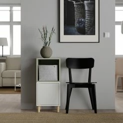 Best Pirce 😀 IKEA EKET Storage Combination With Legs White Light Green/wood 13 3/4x13 3/4x31 1/2 " ✔️ -Deals Ikea Dressers Store eket storage combination with legs white light green wood 1038938 pe840072 s5