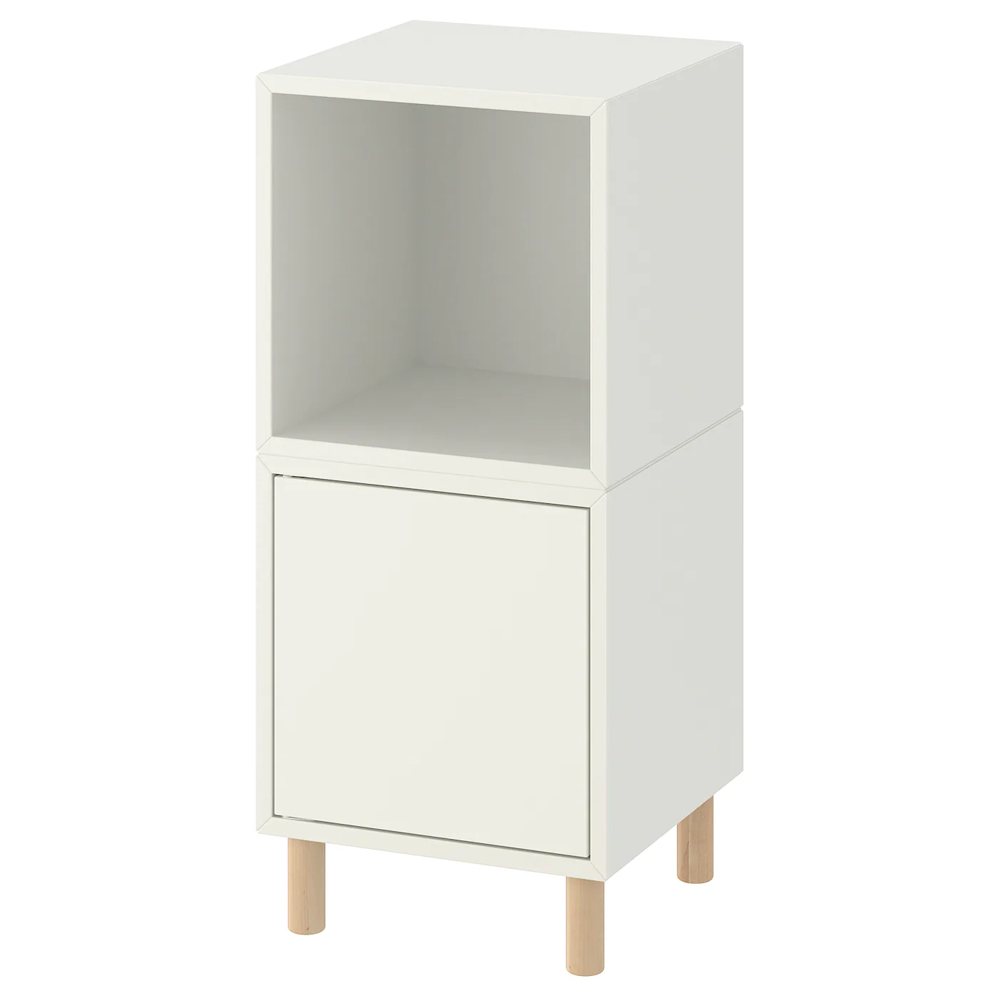 Outlet 🥰 IKEA EKET Storage Combination With Legs White/wood 13 3/4x13 3/4x31 1/2 " White Light Gray/wood 😀