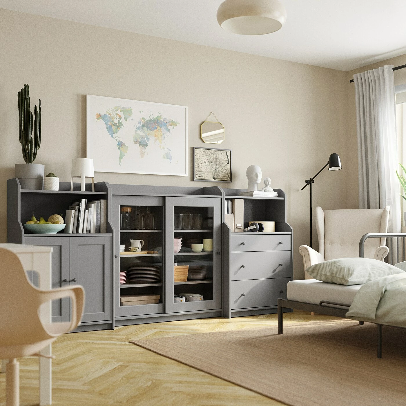Deals ๐ฅ IKEA HAUGA Storage Combination Gray 96 1/8x18 1/8x45 5/8 " ๐งจ 2 Deals ๐ฅ IKEA HAUGA Storage Combination Gray 96 1/8x18 1/8x45 5/8 " ๐งจ - Image 2