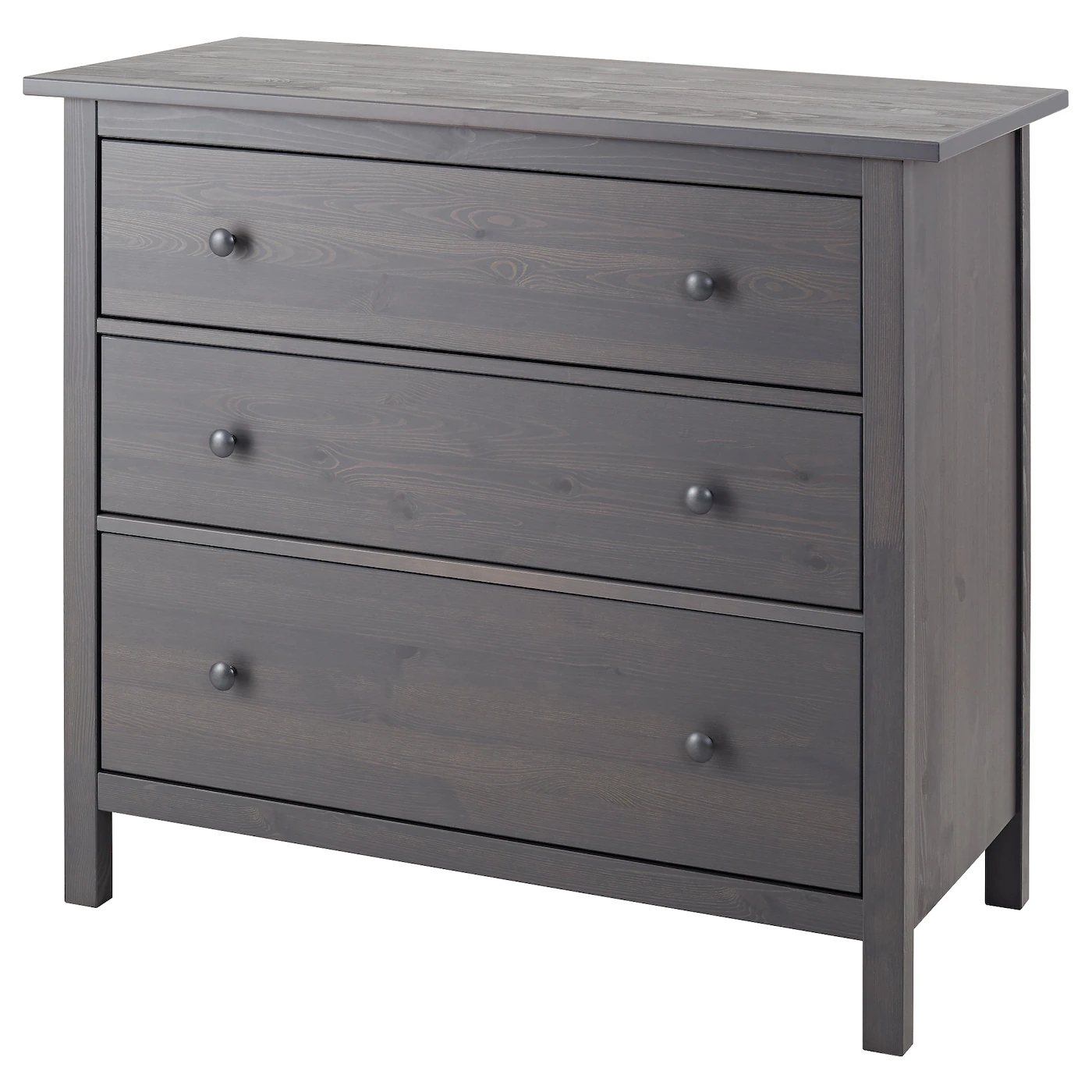 Brand new โญ IKEA HEMNES 3drawer Chest Dark Gray Stained 42 1/2x37 3/4 " ๐