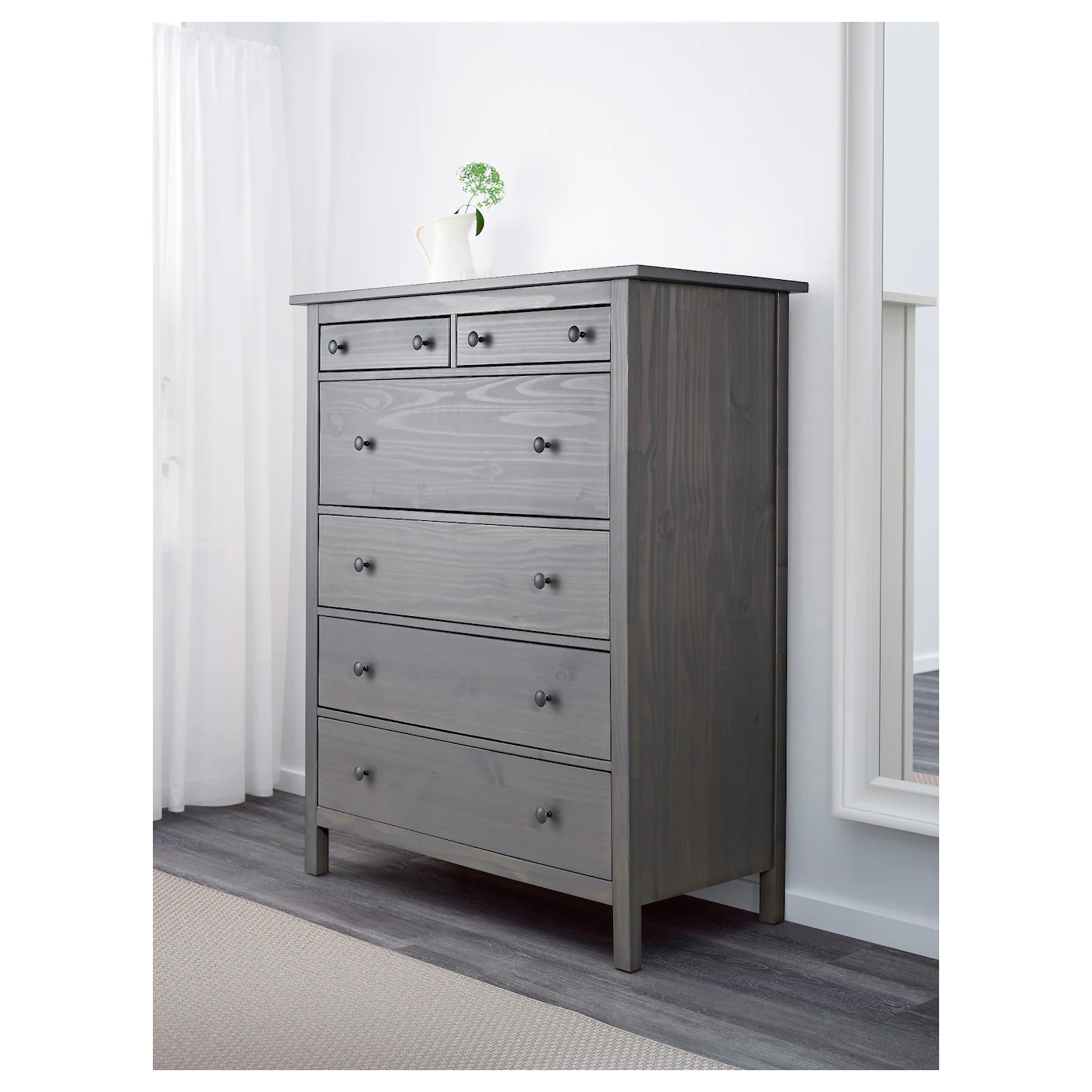 Promo 👏 IKEA HEMNES 6drawer Chest Dark Gray Stained 42 1/2x51 5/8 " 👏 3 Promo 👏 IKEA HEMNES 6drawer Chest Dark Gray Stained 42 1/2x51 5/8 " 👏 - Image 3
