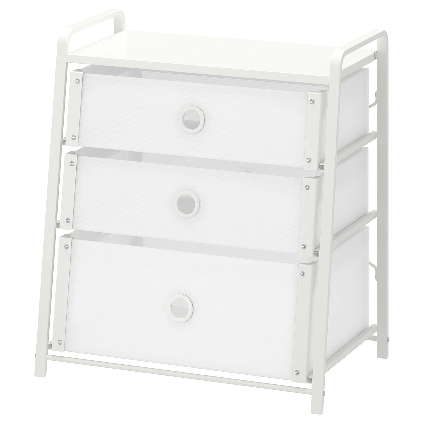 Buy ๐ฅ IKEA LOTE 3drawer Chest White 21 5/8x24 3/8 " โค๏ธ