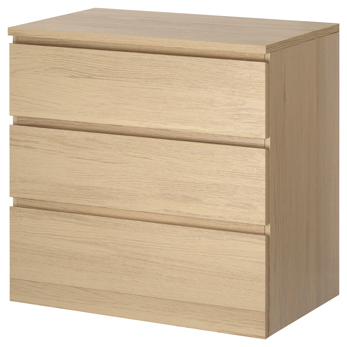 Deals ๐ IKEA MALM 3drawer Chest White Stained Oak Veneer 31 1/2x30 3/4 " ๐