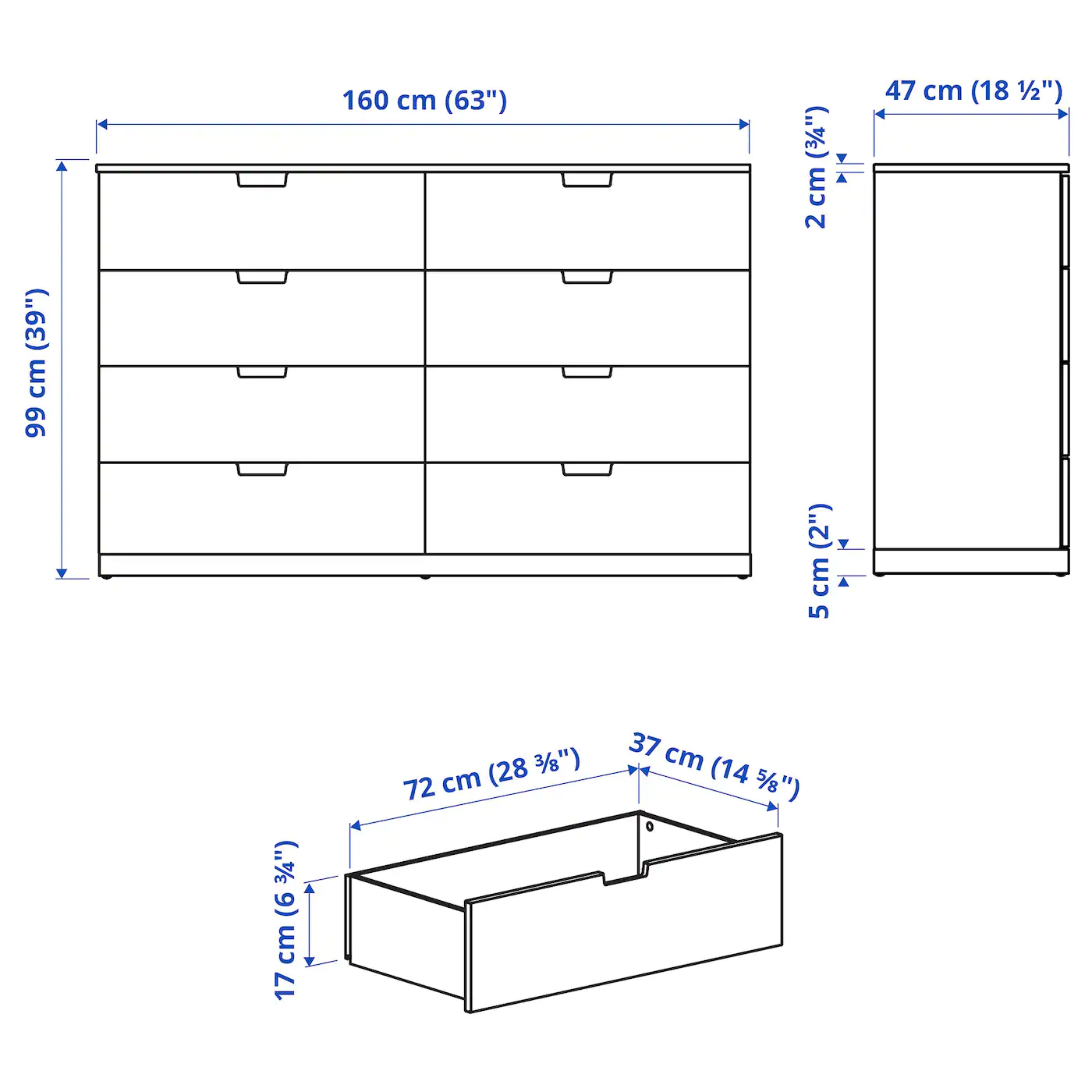 Best deal 🛒 IKEA NORDLI 8drawer 👗 Dresser White 63x39 " ❤️ 5 Best deal 🛒 IKEA NORDLI 8drawer 👗 Dresser White 63x39 " ❤️ - Image 5