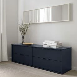 Promo 😀 IKEA NORDMELA 4drawer 👗 Dresser Blackblue 62 5/8x19 5/8 " 🤩 -Deals Ikea Dressers Store nordmela 4 drawer dresser black blue 0858444 pe711626 s5
