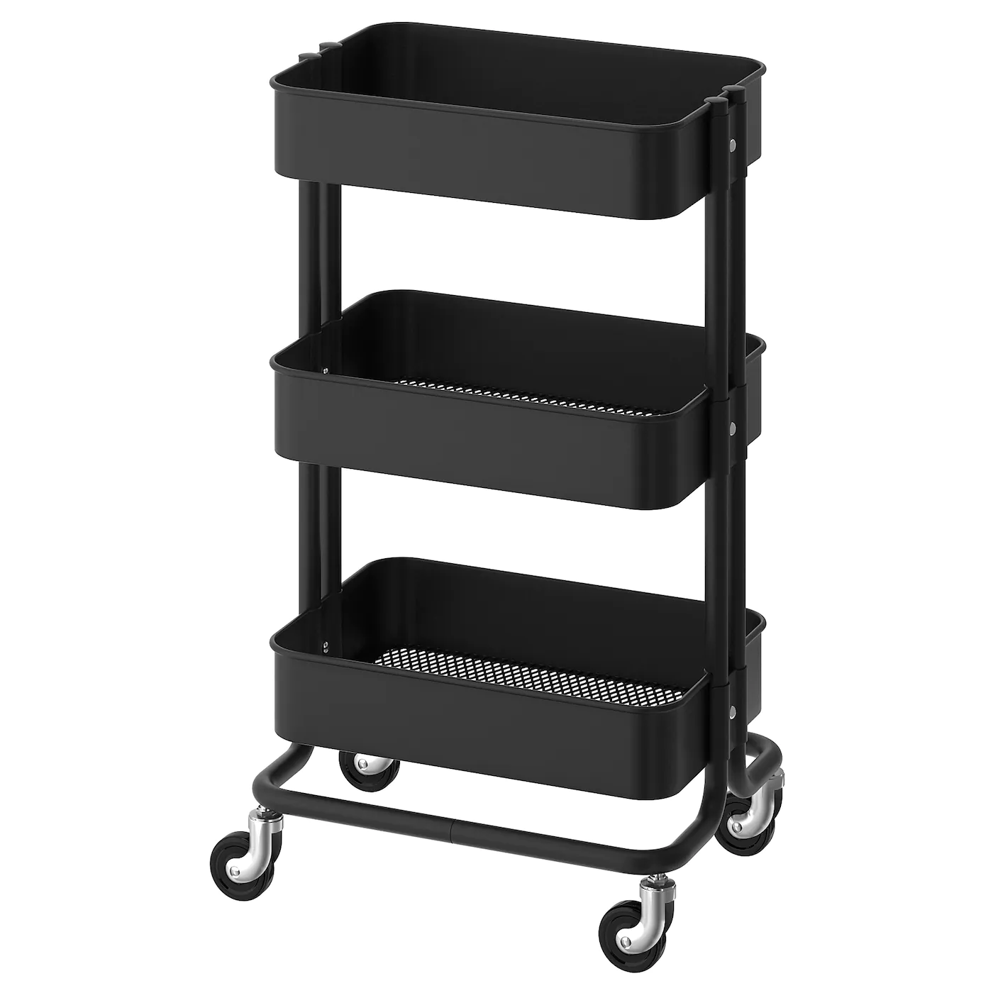 Outlet 🤩 IKEA RÅSKOG Utility Cart Black 13 3/4x17 3/4x30 3/4 " 🎁