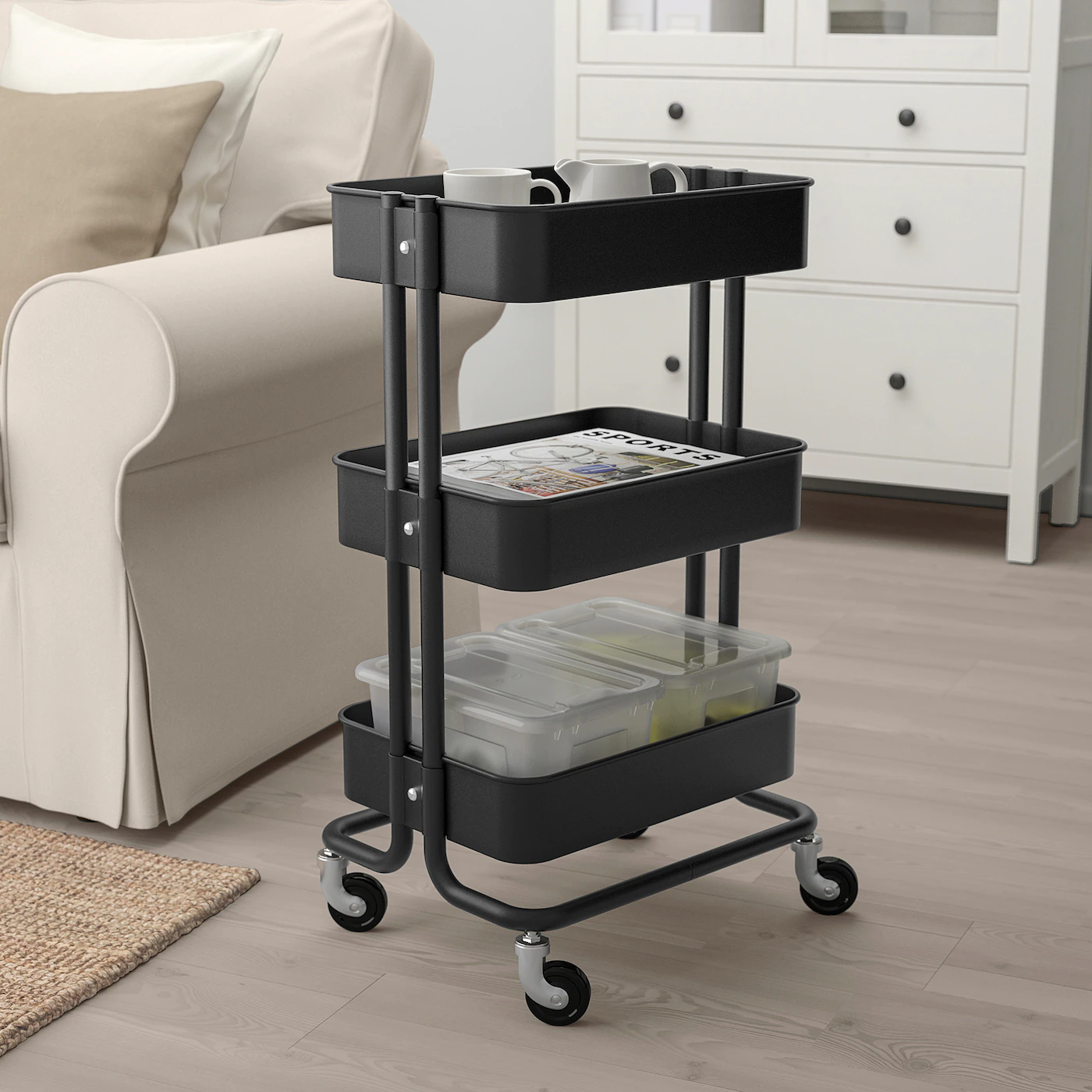 Outlet 🤩 IKEA RÅSKOG Utility Cart Black 13 3/4x17 3/4x30 3/4 " 🎁 8 Outlet 🤩 IKEA RÅSKOG Utility Cart Black 13 3/4x17 3/4x30 3/4 " 🎁 - Image 8