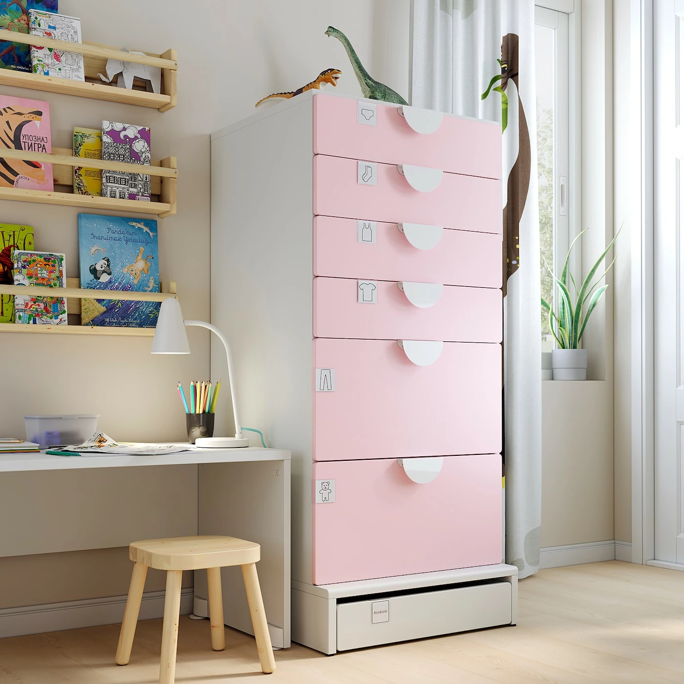 Discount 🔔 IKEA SMÅSTAD / UPPFÖRA 6drawer Chest White/pale Pink 23 5/8x24 3/4x53 1/2 " 🔥 2 Discount 🔔 IKEA SMÅSTAD / UPPFÖRA 6drawer Chest White/pale Pink 23 5/8x24 3/4x53 1/2 " 🔥 - Image 2