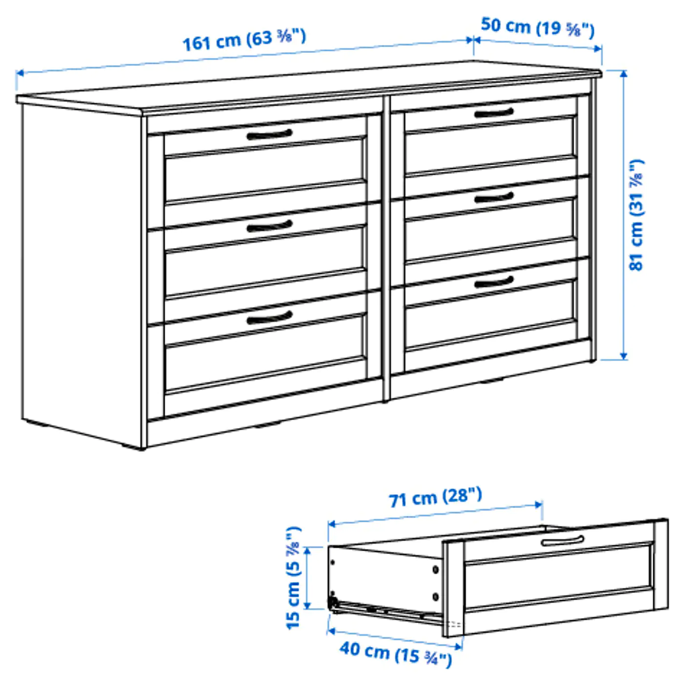 Coupon βοΈ IKEA SONGESAND 6drawer π Dresser Brown 63 3/8x31 7/8 " π― 5 Coupon βοΈ IKEA SONGESAND 6drawer π Dresser Brown 63 3/8x31 7/8 " π― - Image 5
