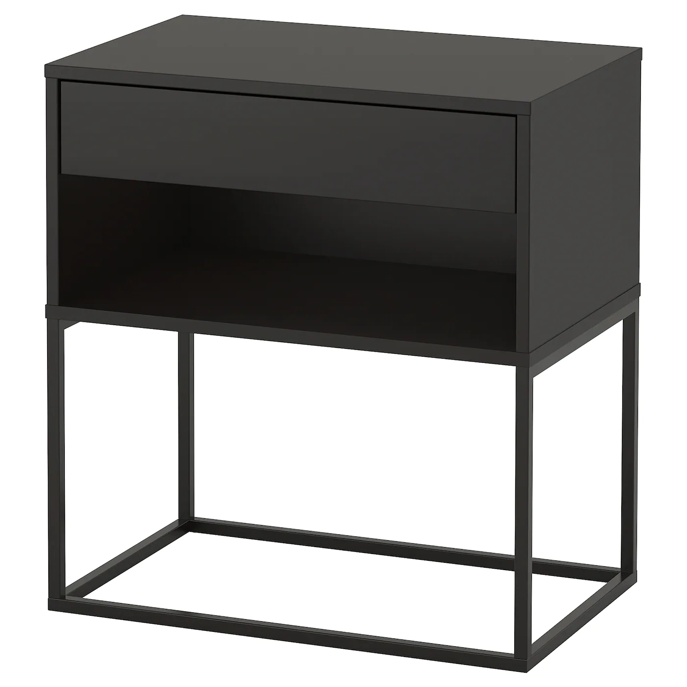 Coupon 🤩 IKEA VIKHAMMER Nightstand Black 23 5/8x15 3/8 " 🎁